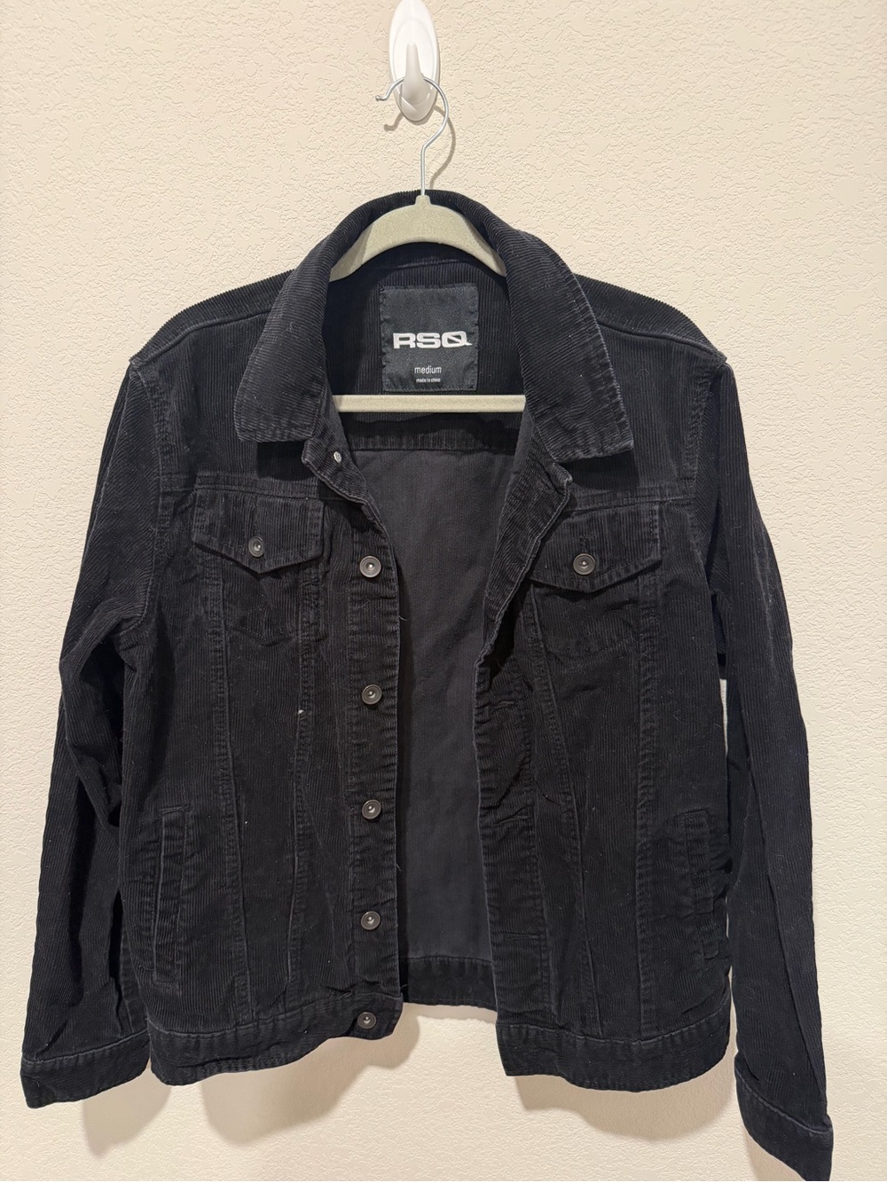 RSQ Black Corduroy Women's Trucker Jacket